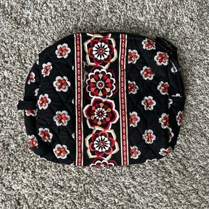 Vera Bradley Black, Red, White, Tan Cosmetic Bag